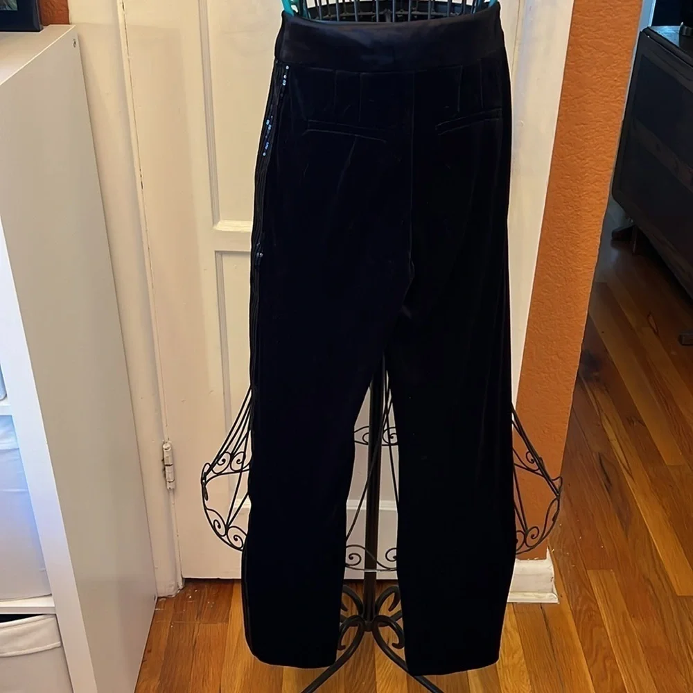 Draper James Velvet Fly Front Pants-Sz 0